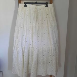 A New Day white maxi/midi skirt